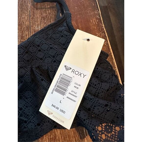 Roxy JUNIORS Doted Crochet Flutter Bikini Top - Picture 6 of 7
